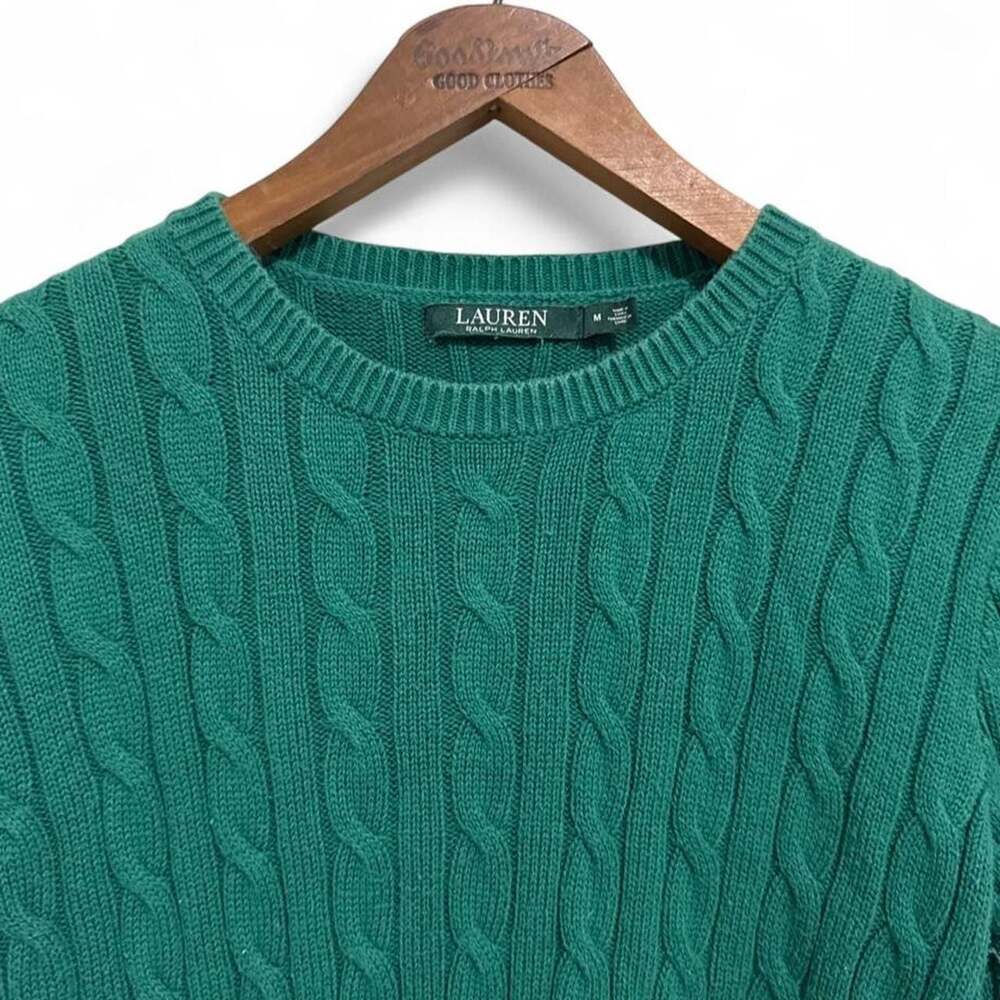 Lauren Ralph Lauren Green Cable Knit Sweater